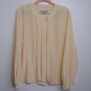 80s butter yellow blouse alyssa